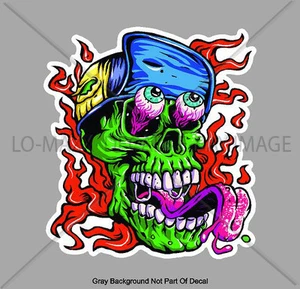 Zombie Skull Unique Car Truck Wall Window Various Sizes Printed Vinyl Sticker - Picture 1 of 16