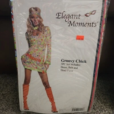 Disfraz Groovy Chick Adulto Pequeño Vestir Halloween Foto 1 de 4
