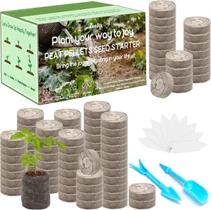 100 Pcs 30Mm Peat Pellets Seed Starter Soil Pods Plugs for Vegetable Seedling, C - Picture 1 of 6