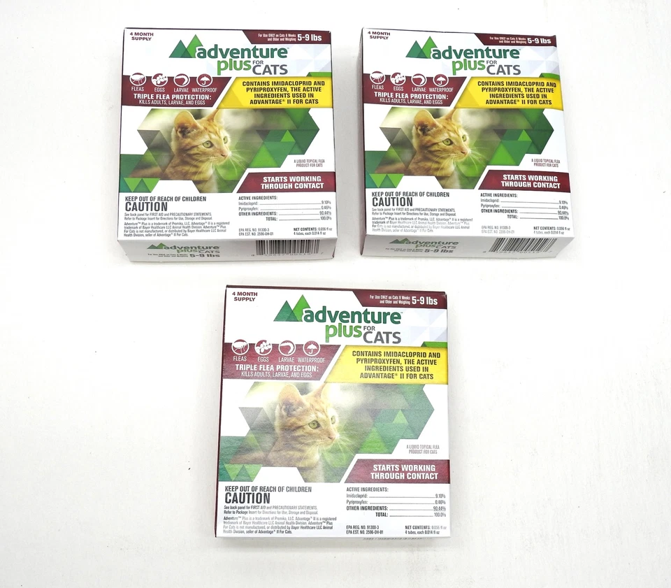 Adventure Plus RM113204 Flea & Tick Prevention for Cats 5 - 9 lbs