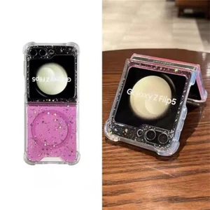 Gradient Glitter Magsafe Magnet Case For Samsung Galaxy Z Flip6 Flip5 4 3 Cover - Photo 1 sur 17