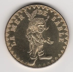 NO DATE COIN TOKEN MEDAILLE SOUVENIR A-B -- 60 950 LA MER DE SABLE PETIT INDIEN - Picture 1 of 2
