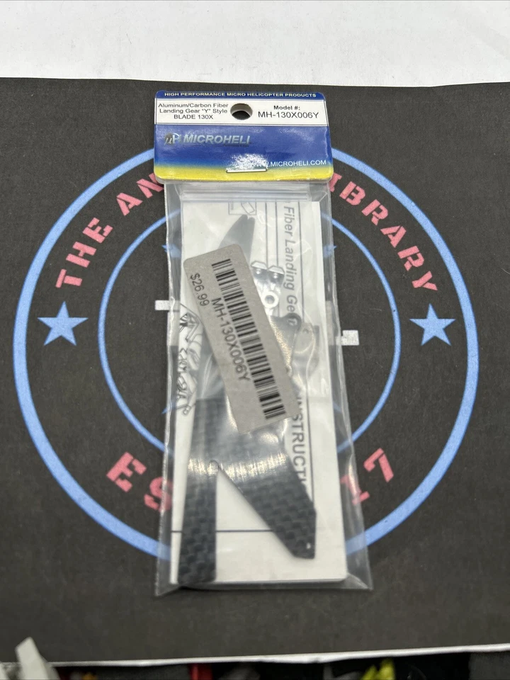 MicroHeli. MH-130X006Y. Aluminum Carbon Fiber Landing Gear Y Style. Blade 130X - Image 1 of 2