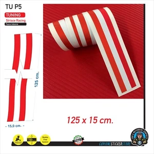 Fascia Striscia Adesiva Tricolore Bandiera Austria Tuning Racing 125 x 15 cm - Picture 1 of 1