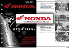 Honda TRX400 FOURTRAX RANCHER Service Manual 2004 2005 2006 2007 Shop Workshop