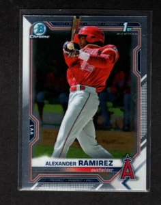 ALEXANDER RAMIREZ 2021 BOWMAN CHROME PROSPECT 1ST BOWMAN LA ANGELS - Picture 1 of 1
