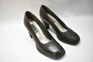 MIA Shoes Heels Brown Size 7.5 Women's Leather  - Picture 1 of 8