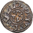 [#340026] Coin, France, Charles le Chauve, Denier, 843-877, Melle, AU(50-53), Si