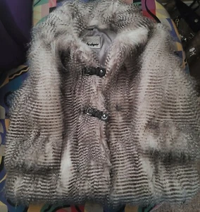 Guess Women's Faux Fur 3/4 Sleeve Coat XL NWT - Picture 1 of 7