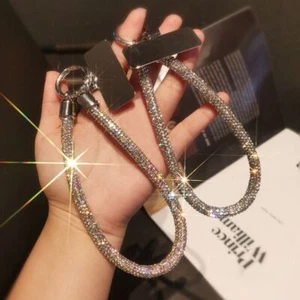 Glitter Rhinestone Phone Lanyard Diamond Crystal Keychain Phone Accessories - Photo 1 sur 21