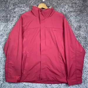 LL Bean 2 in 1 Storm Chaser Nylon Windbreaker Jacket Men's Large Red Hooded - Picture 1 of 11