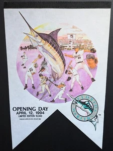 1994 Florida Marlins Opening Day Banner Giveaway MLB Vtg Joe Robbie Stadium - Picture 1 of 2