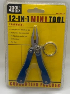NWT 12 In 1 Mini Tool Pocket Knife Multi Purpose Shop Stainless Steel Key Ring - Picture 1 of 5