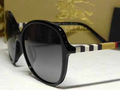 BURBERRY BE4197F BUTTERFLY Black Frame Black POLARIZED Lens Sunglasses 58 16 140 - Image 1 of 4