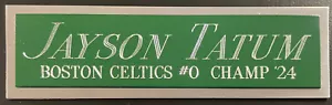 JAYSON TATUM CELTICS NAMEPLATE AUTOGRAPHED SIGNED BASKETBALL-JERSEY-PHOTO-FLOOR - Picture 1 of 4