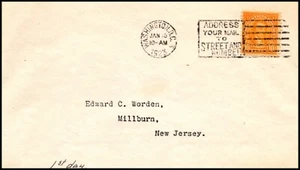 Scott 562 - 10 Cents Monroe - Worden FDC - Typed Address SCV - 190,00 $ - Bild 1 von 2