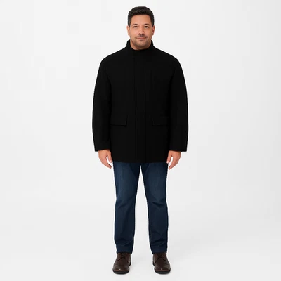 Abrigo de mezcla de lana Nautica - Cremallera oculta, comodidad premium Foto 1 de 4