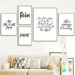 Canvas Posters Inspirational Phrases Print Letter Quote Wall Art Decor Pictures - Picture 1 of 34