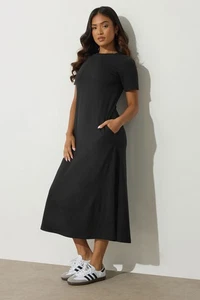 PixieGirl Petite Women's Cotton T-Shirt Maxi Dress - Picture 1 of 9