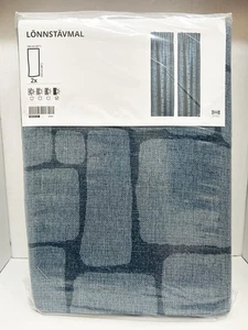 Ikea LONNSTAVMAL Black-out curtains 1 pair, blue 57x84 " 905.571.03 - NEW - Picture 1 of 2