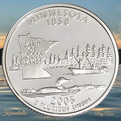 2005 S Silver Proof MINNESOTA State Quarter 25c Pulled From Storage Fast 🚢  - Image 1 of 4