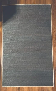 Crate & Barrel Palm Rug / 30x50in. / Gray / Inside Only & Rug Pad Recommended - Picture 1 of 3