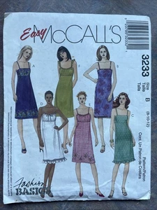 Easy McCalls 3233 Sewing Pattern - Empire Waist Dress - SZ 8-12 - Fashion Basics - Picture 1 of 6