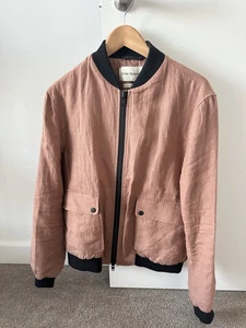 Oliver Spencer dusky pink/brown bomber jacket (Large) - Picture 1 of 9