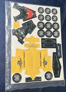 1995 Skybox Cardboard Model Indy 500 Car Yellow Assembly - Picture 1 of 3