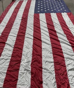 12 X 18 ft American US Flag Sewn Stars Stripes Outdoor Nylon USA MADE - Picture 1 of 10