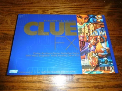 CLUE FX Electronic Talking Deluxe Detective Game by Parker Brothers - New - Image 1 of 4