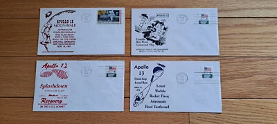Eight (8) Apollo 12-13-14-17 Covers  - Image 1 of 4
