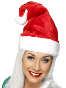 Adultos Hombre Mujer Lujo Santa Sombrero Disfraz de Navidad Accesorio - Imagen 1 de 1