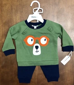 Baby Boys Infant 2pc Outfit Long Sleeve Shirt & Pants NWT Size 6M - Picture 1 of 3