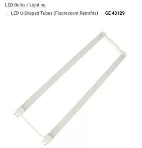 GE LAMPS LED13ET8/U6/840 U-Bend LED Bulb,T8,4000K,1900 lm,13W - Picture 1 of 3