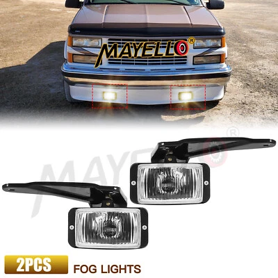 Bumper Fog Lights Driving Lamp For 1988-1998 99 00 Chevy GMC C/K 1500 Left+Right - Image 1 of 4