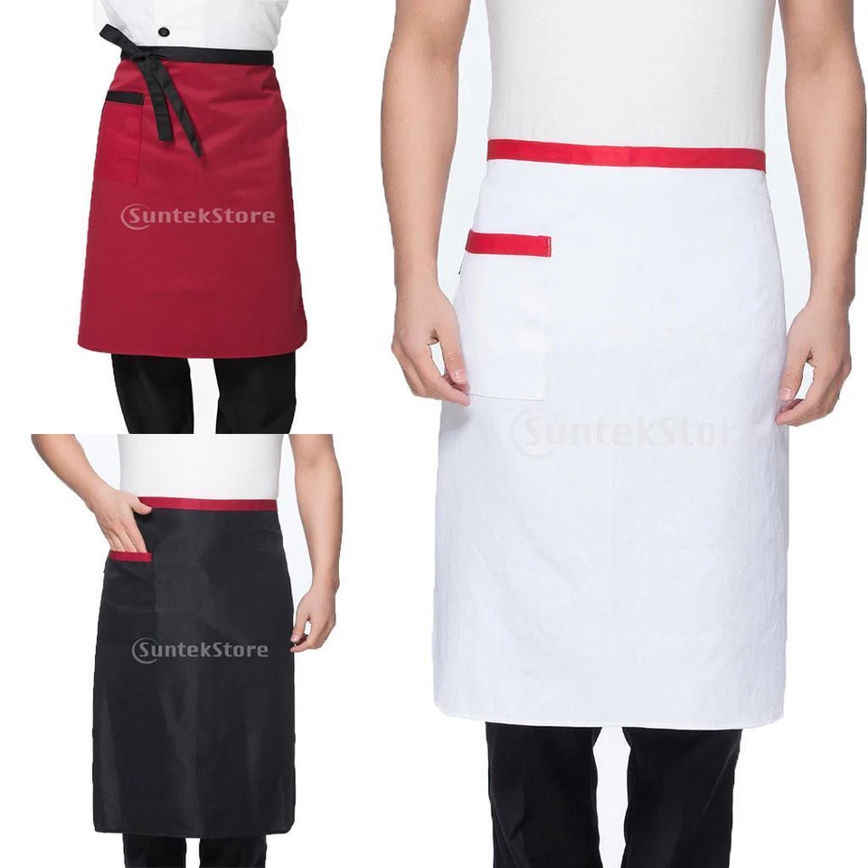 Half-length Long Kitchen Apron Catering Men Women BBQ Craft - Image 1 of 1