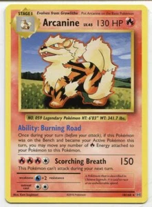 Tarjeta Rara #18 Arcanina de Pokémon JCC Evolutions XY - Imagen 1 de 1