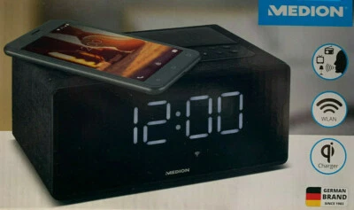 MEDION P66970 MD43970 WLAN Weckstation Küchenradio mit ALEXA und QI Ladestation - Bild 1 von 4