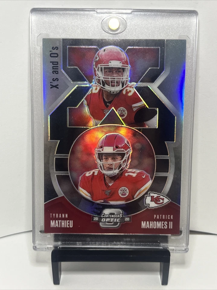 Patrick Mahomes Tyrann Mathieu 2020 Panini Contenders Optic X's O's Silver - Image 1 of 2