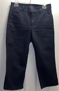 NYDJ Damen 6 Caprihosen Lift Tuck Technologie dunkle Waschung Glitzer auf Gesäßtaschen - Bild 1 von 12