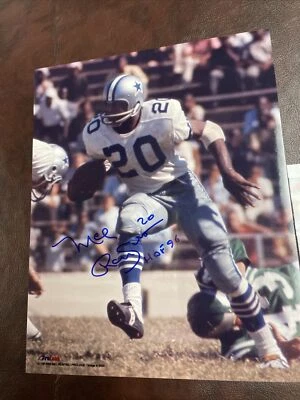 Mel Renfro Autographed 8x10 Football Photo With HOF Inscription -Cowboys - Image 1 of 4