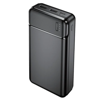 Maxlife 20000mAh Powerbank 2x 2,4A USB & USB-C & micro-USB Akku Batterie Schwarz - Bild 1 von 4