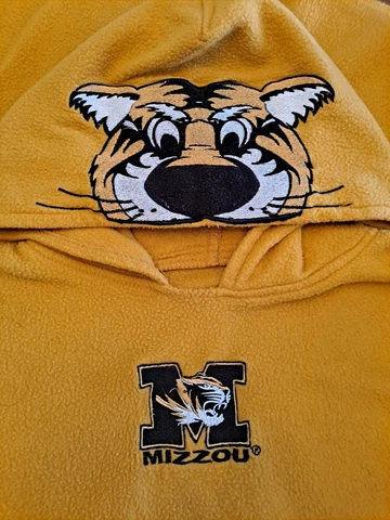 Missouri Tigers Fleece Hooded Blanket Coverup Gold  56" Wide 34" Long College Cover
