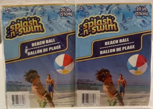 Splash N Swim Blue and Red Beach Ball 20" Brand New (LOT OF 2). Value Priced - Picture 1 of 3