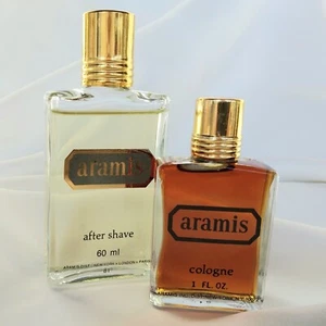 Lot 2 NEW Vintage 80s ARAMIS Cologne 1 Fl Oz & After Shave 2 Fl Oz Old Formula - Picture 1 of 5