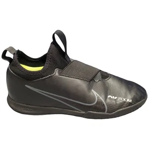 Nike Air Zoom Vapor Football Shoes Youth Sz 4.5 Black Leather Slip On DJ5619-001 - Picture 1 of 15