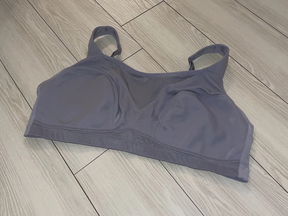 Playtex US4221 Bounce Control Wire Free Sports Bra Unlined Womens 46C Gray - Image 1 of 4