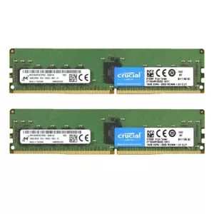 Crucial 32GB (2X 16GB) DDR4 2933MHz PC4-23400 ECC Registered Ram CT16G4RFD8293 - Picture 1 of 4