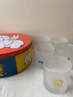 Miffy, set of 5 glasses in Can, smoke glass cups, new, unused, kept at home,5pcs